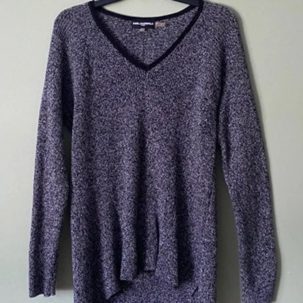 LIKE NEW Karl Lagerfeld pullover V-neck sweater LARGE